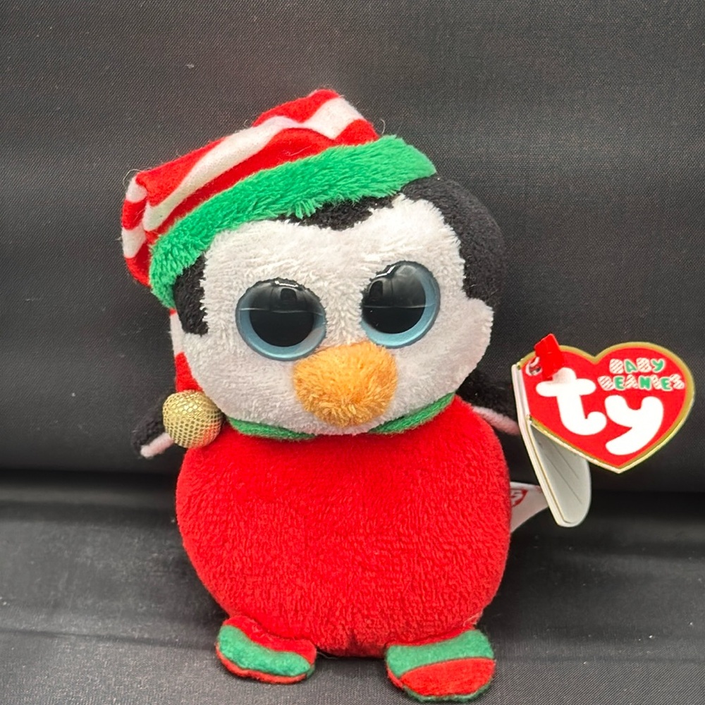 Ty Baby Beanies “Happy” the Holiday penguin.